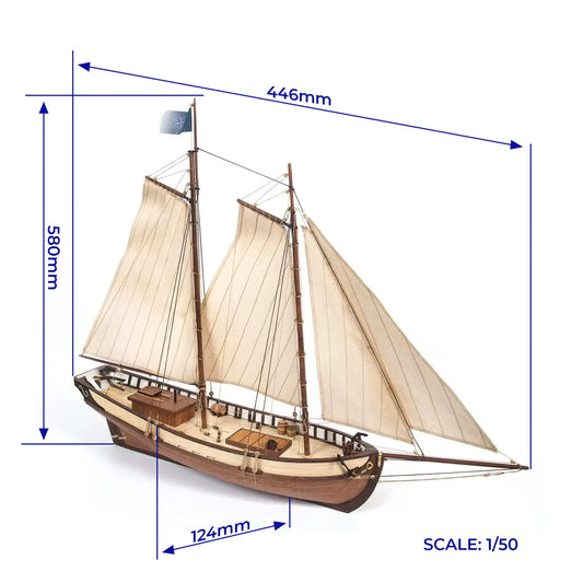 Occre Polaris Wooden Ship Model Kit, 1:50 Scale
