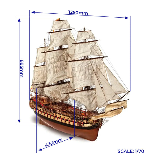 Occre The Montanes Wooden Ship Model Kit, 1:70 Scale (1794)