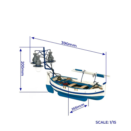 Occre Calella Fishing Boat Wooden Model Kit 1:15 Scale