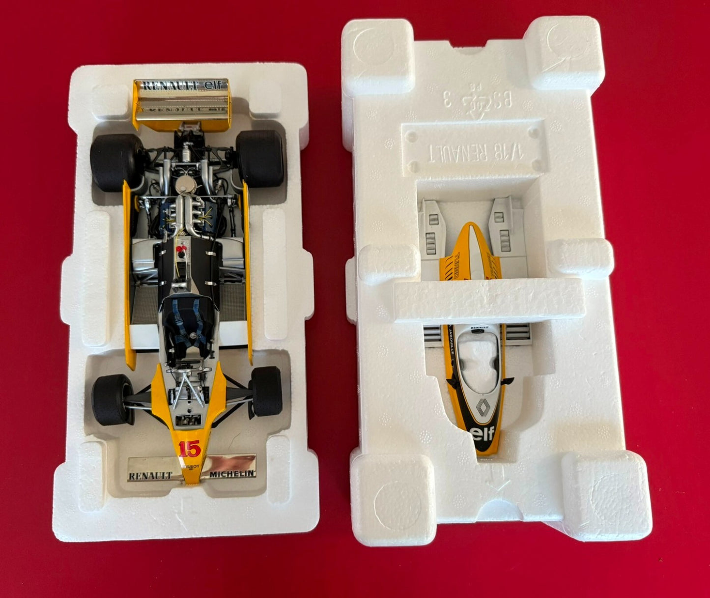 EXOTO. GRAND PRIX CLASSICS. RENAULT RE-20 TURBO. No. 15. 1/18 SCALE.