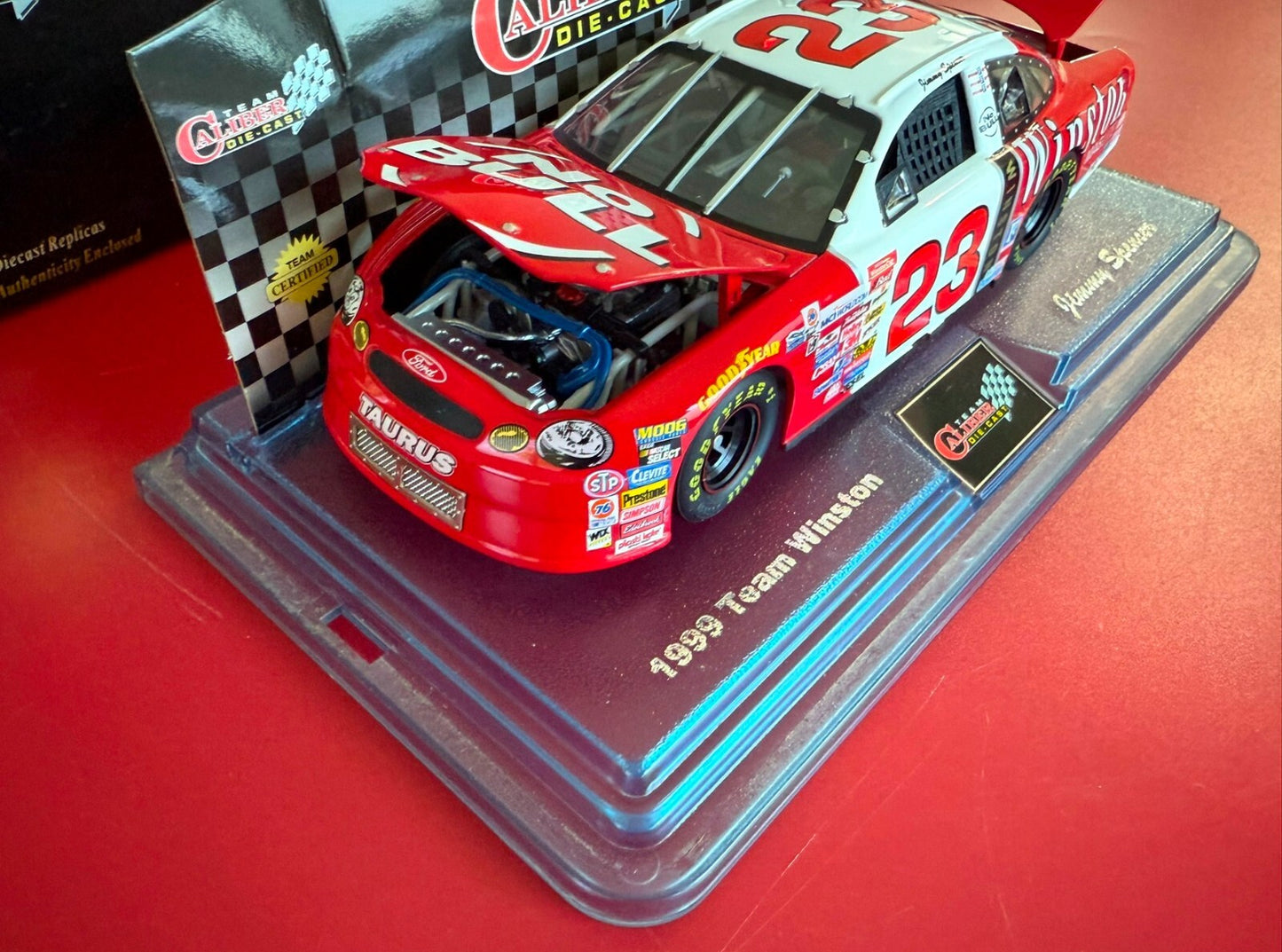 TEAM CALIBER. 1999 FORD TAURUS. TEAM WINSTON JIMMY S. 1/24 SCALE. (1 OF 5004)