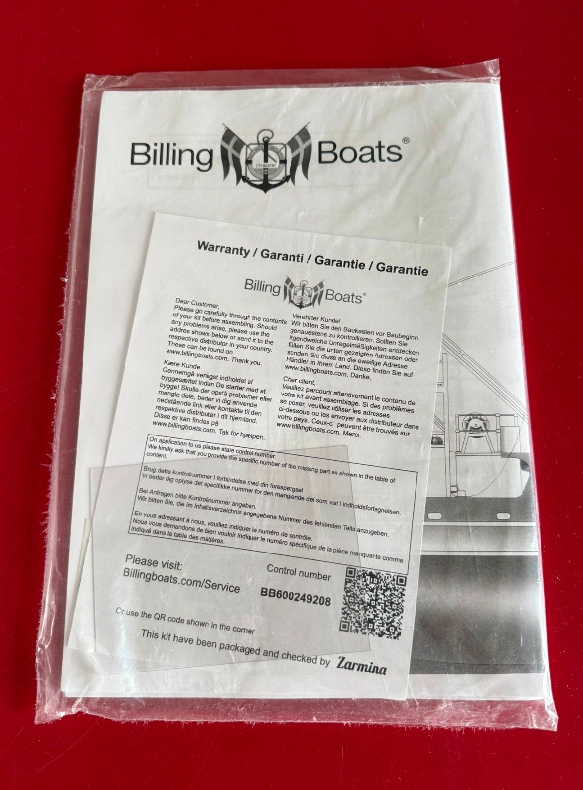 BILLING BOATS. BB608 ANDREA GAIL. 1/60 SCALE.