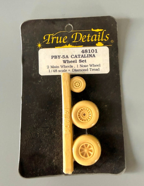 True Details 1/48 PBY-5A Catalina Resin Wheel Set Diamond Tread 48101.