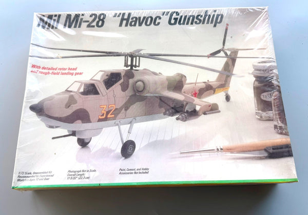 Testors 1/72 Mil Mi-28 Havoc Gunship Helicopter Model Kit Italeri 636