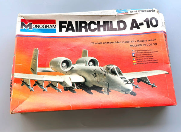 Monogram Fairchild A-10 Thunderbolt II Attack Aircraft 1/72 Scale Vintage 5405