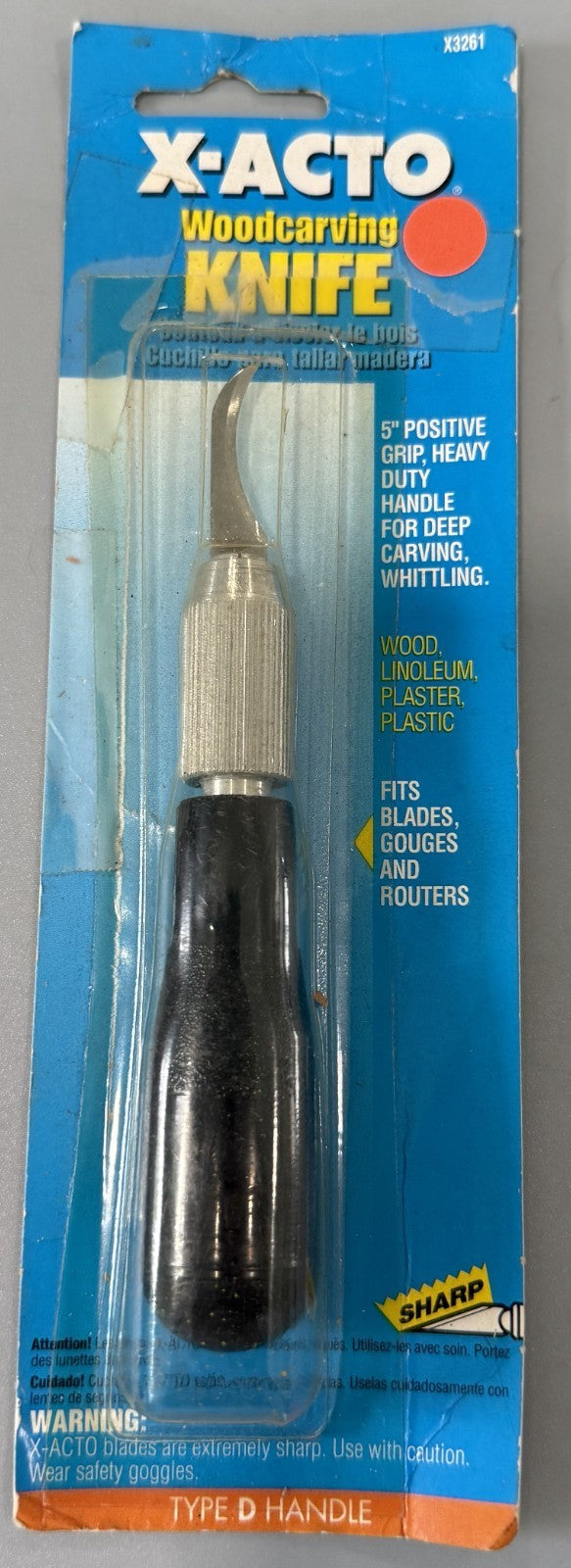 X-Acto X3261 Woodcarving Knife Type D Handle Deep Carving Whittling Tool