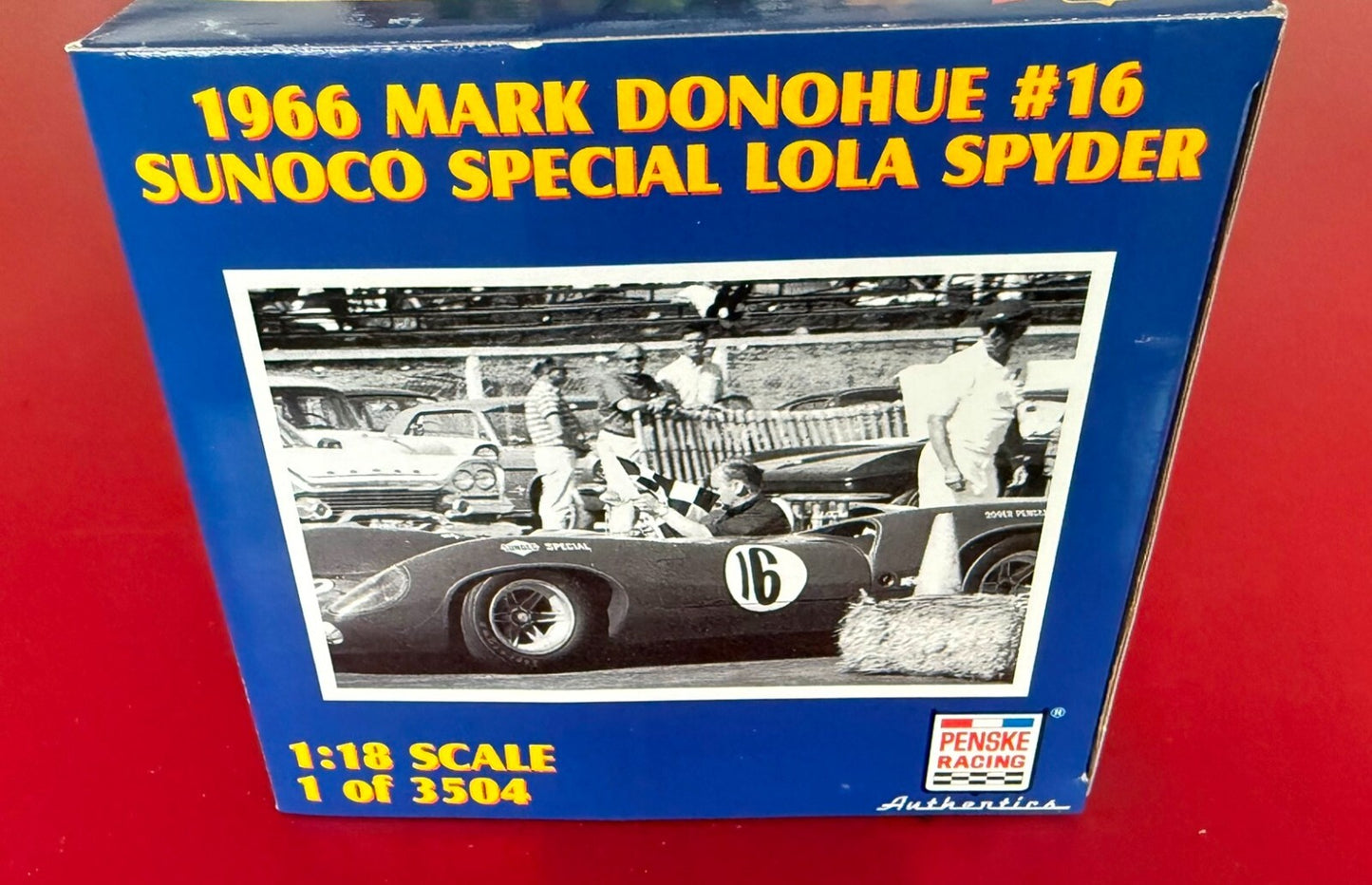 SUNOCO. 1966 MARK DONOHUE #16. 1/18 SCALE. (1 OF 3504)