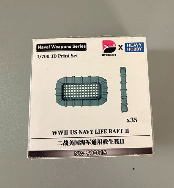 DY Hobby Heavy Hobby 1/700 WWII US Navy Life Raft II 3D Print Set NW-700016.