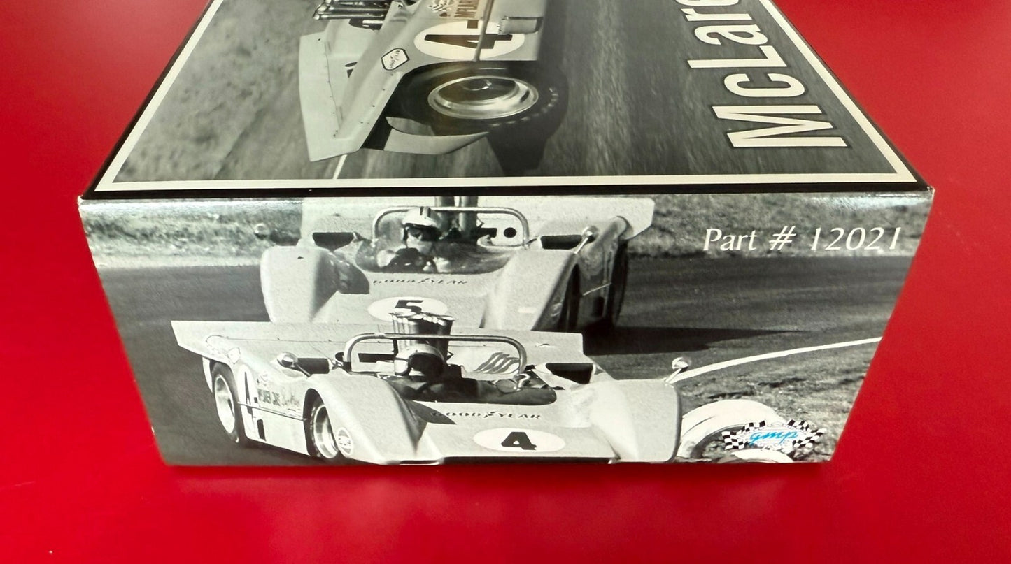 GMP. 12021. BRUCE McLAREN. McLAREN M8A. 1/18 SCALE.