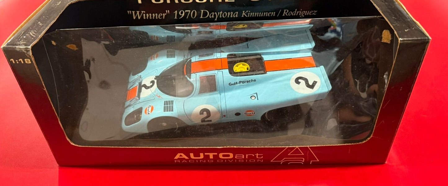 AUTOart Porsche 917K #2 Daytona 1970 Kinnunen/Rodriguez 1:18 Diecast Gulf