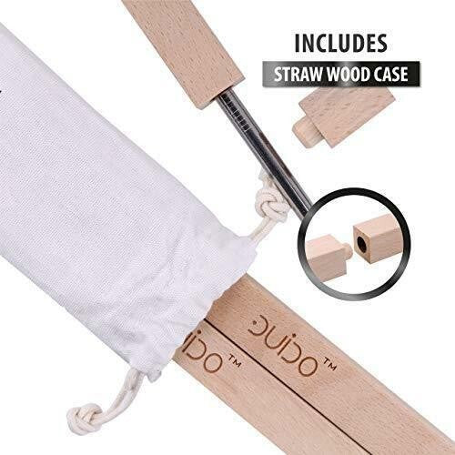 Reusable Portable Straws with Case – (6 Pack) 8.5 Inch Travel Eco-Friendly Stain