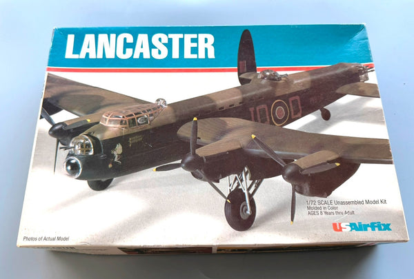 USAirfix Avro Lancaster Bomber Aircraft 1/72 Scale Model Kit No. 50020 Vintage