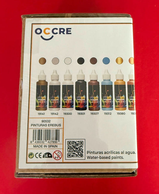 OCCRE. HMS Erebus Acrylic Paint Pack. (Set of 12 bottles) REF:90532.