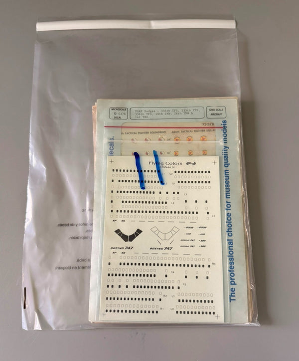 Vintage Plastic Model Kit Decal Sheets Lot of 10 Assorted. #11