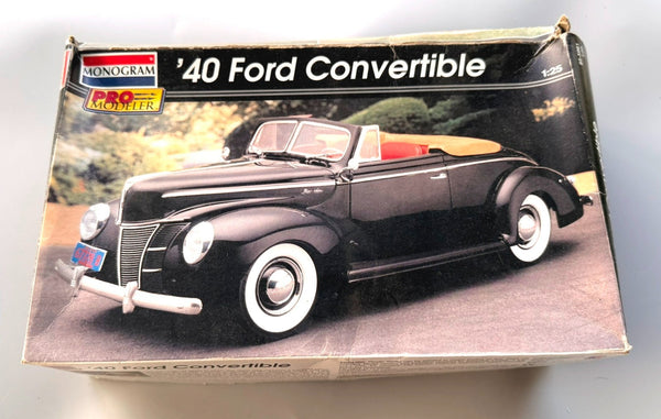 Monogram Pro Modeler '40 Ford Convertible 1/25 Scale Model Kit 85-5961