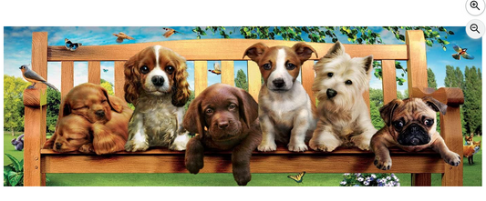 Educa Puppies in the Bank "Panorama" 1000 Piece Puzzle - 19038