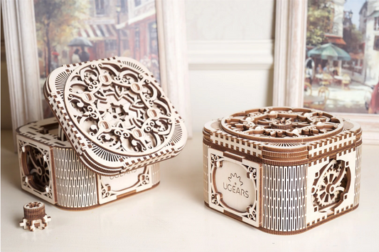 UGears Treasure Box Wooden 3D Puzzle, Model 70031