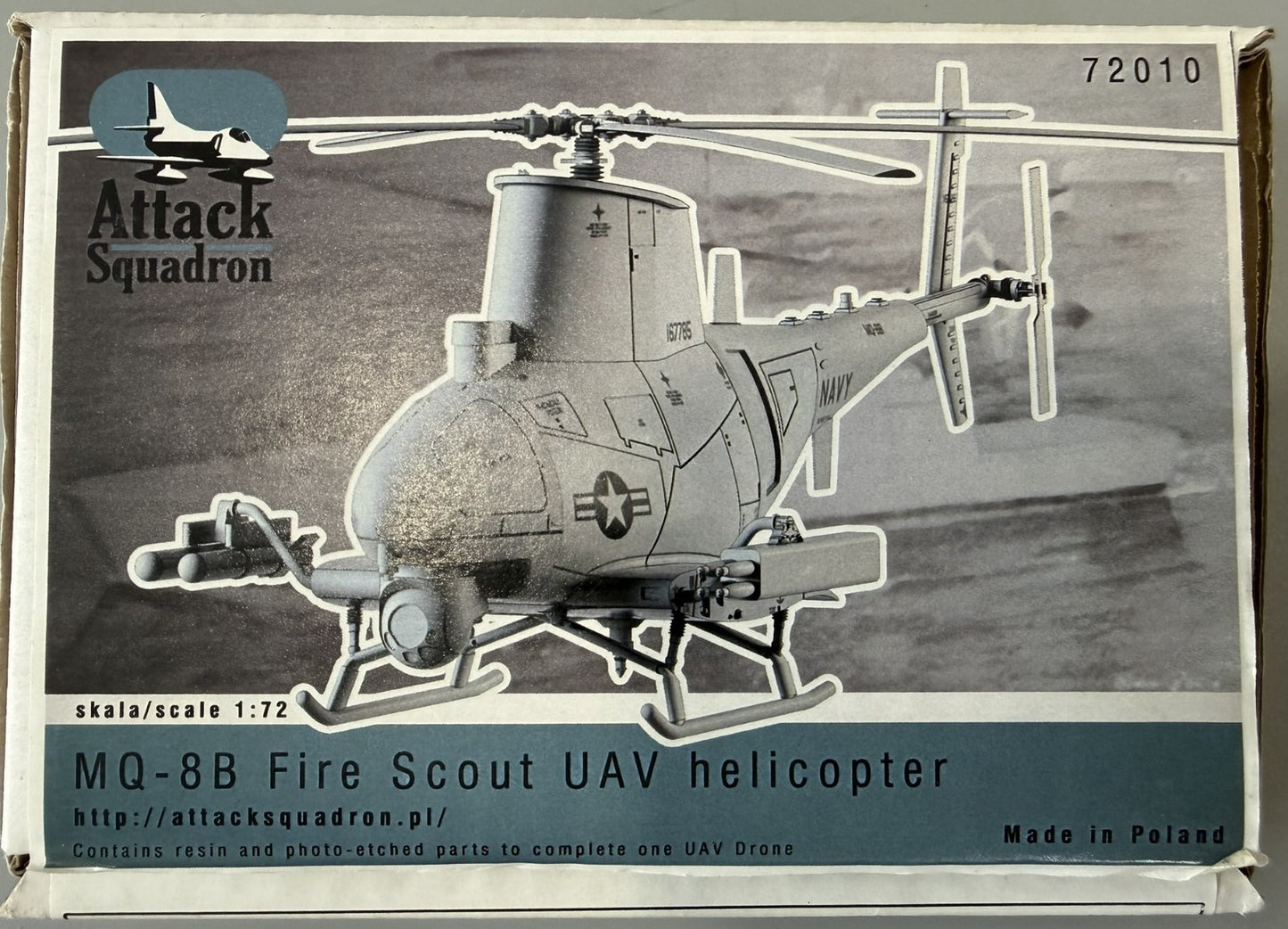Arma Hobby Attack Squadron 72010 MQ-8B Fire Scout UAV Helicopter 1:72 Resin Kit