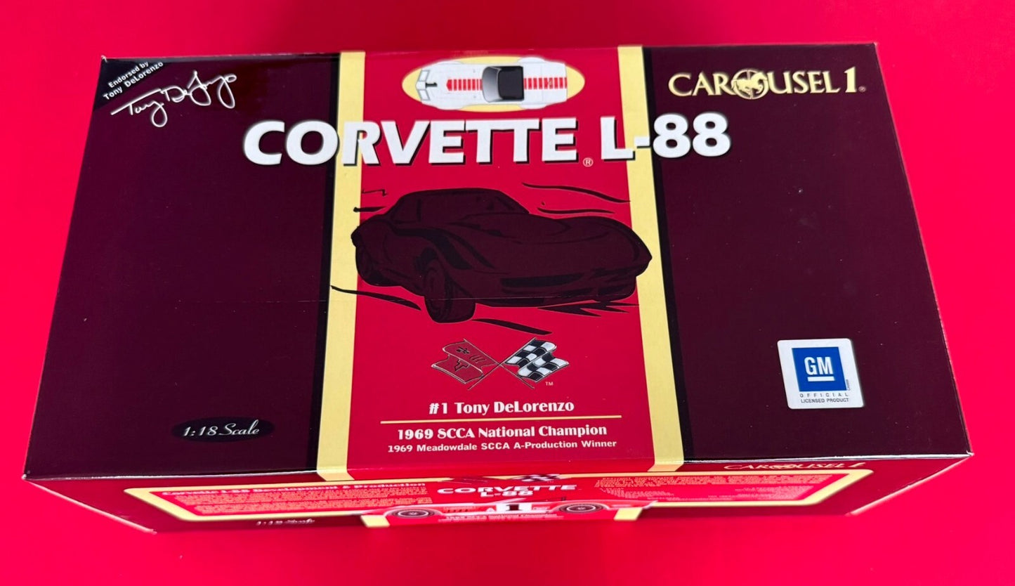 CAROUSEL 1. CORVETTE L-88. #1 TONY DELORENZO. 4604. 1/18 SCALE.