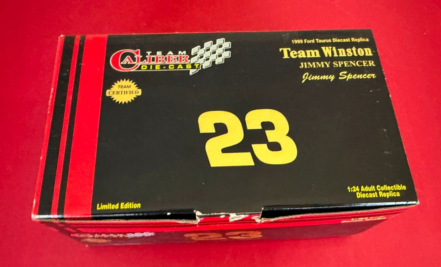 TEAM CALIBER. 1999 FORD TAURUS. TEAM WINSTON JIMMY S. 1/24 SCALE. (1 OF 5004)