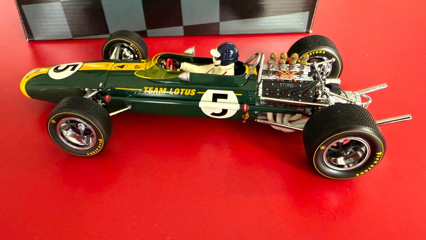 EXOTO. GRAND PRIX CLASSICS. LOTUS FORD TYPE 49. No. 5. TEAM LOTUS. 1/18 SCALE.