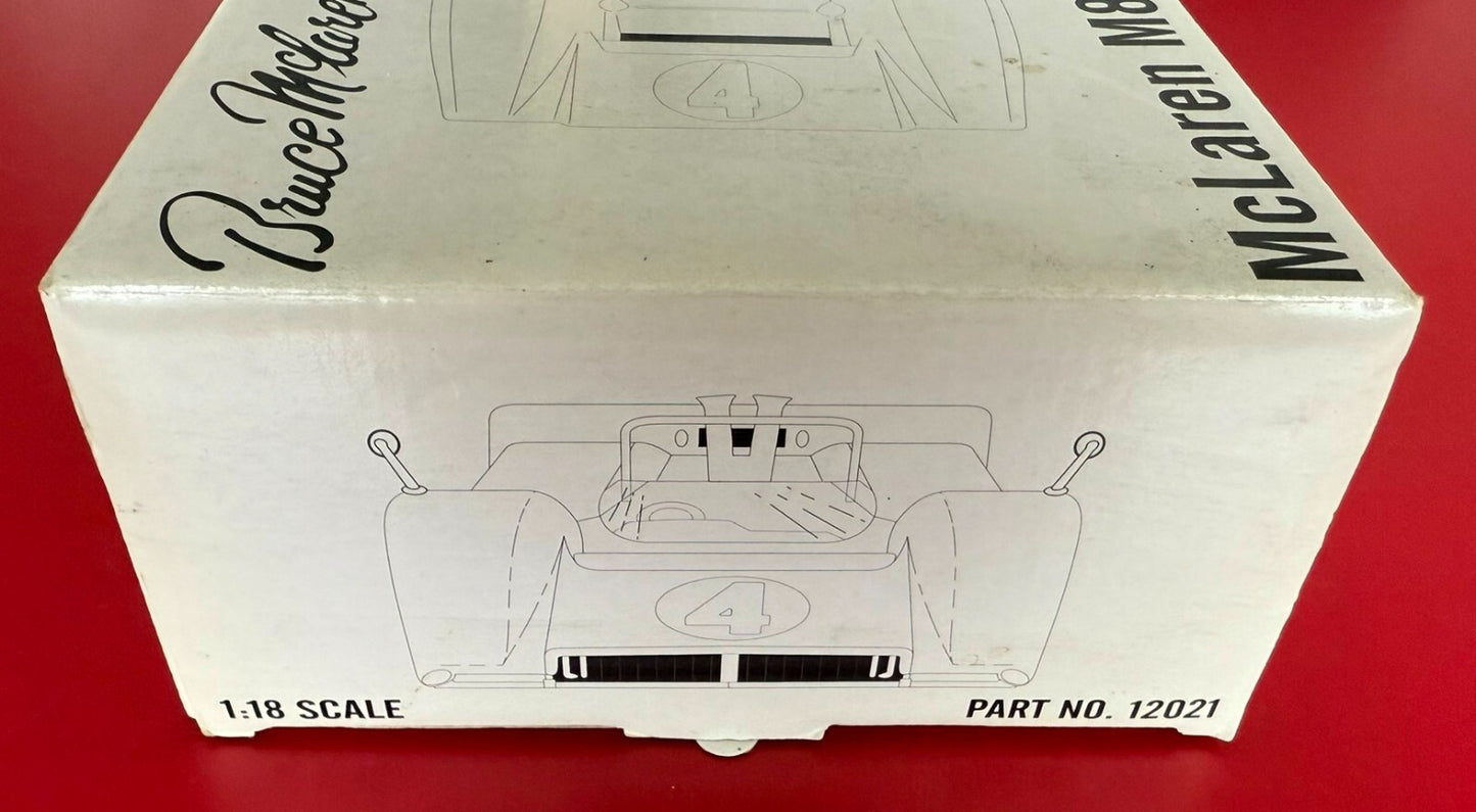 GMP. 12021. BRUCE McLAREN. McLAREN M8A. 1/18 SCALE.