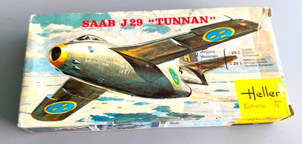 Heller Saab J29 Tunnan 1/72 Scale Aircraft Model Kit 260 Vintage