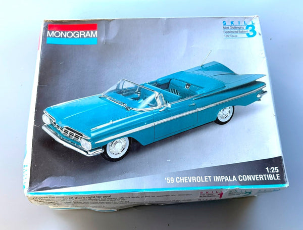 Monogram 2437 '59 Chevrolet Impala Convertible 1/25 Scale Model Kit