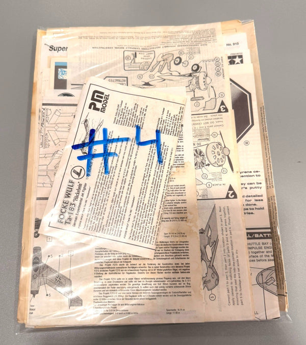 Vintage Plastic Model Kit Instructions Lot of 10 Assorted Original Sheets. #4