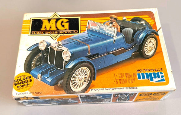 MPC MG Classic English Sports Car 1/32 Model Kit 1-0901 Golden Wheels Vintage
