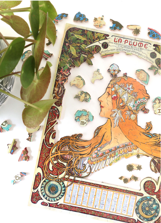 Puzzle Michele Wilson Zodiac HC by Alphonse Mucha 250 Pieces Wooden Puzzle - A1020-250