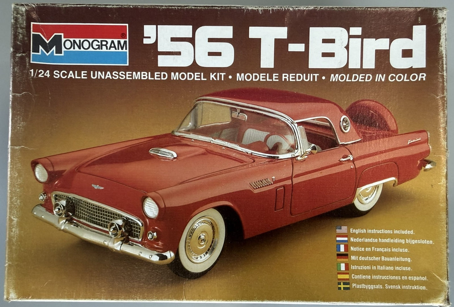 Monogram 2289 1956 Ford Thunderbird T-Bird 1:24 Scale Plastic Model Kit