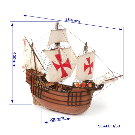 Occre Santa Maria Wooden Ship Model Kit, 1:50 Scale (1460)