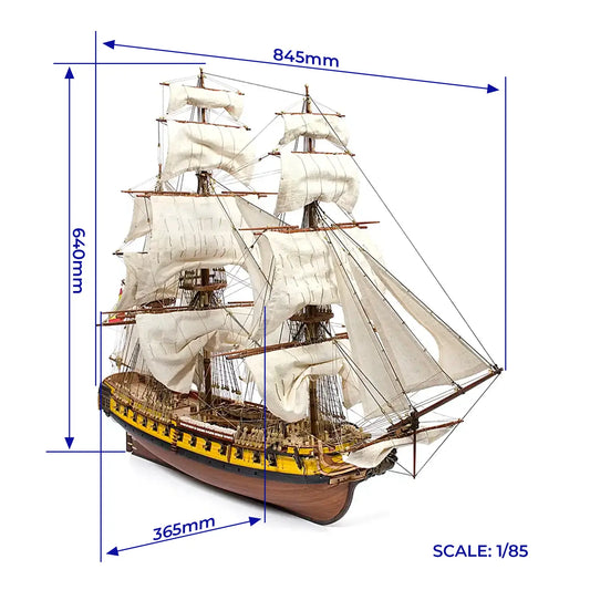 Occre Nuestra Senora de las Mercedes Wooden Ship Model Kit, 1:85 Scale (1786)