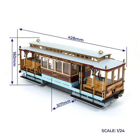Occre San Francisco Tram Wooden Model Kit 1:24 Scale