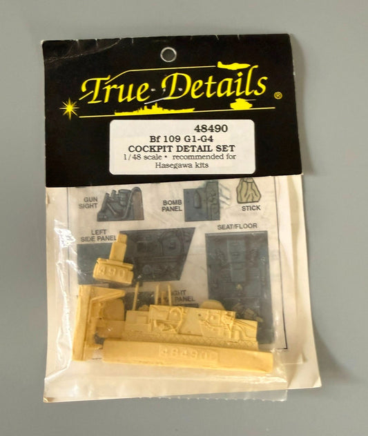 True Details 1/48 Bf 109 G-4 Cockpit Detail Set for Hasegawa Kits 48490.