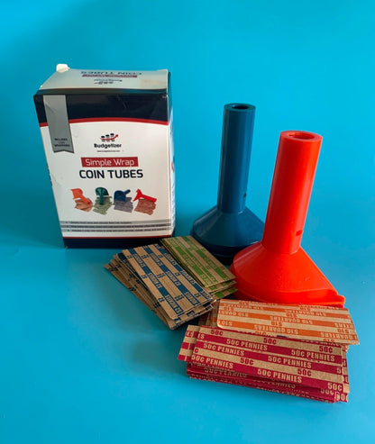 Budgetizer Coin Storage & Sorter Tubes 4 Color