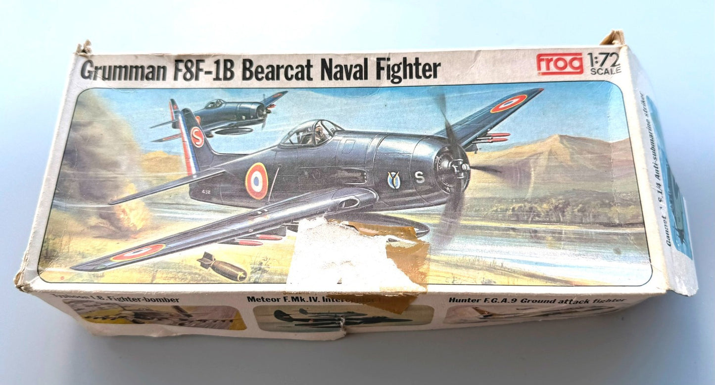 FROG Grumman F8F-1B Bearcat Naval Fighter 1/72 Scale Model Kit F407.