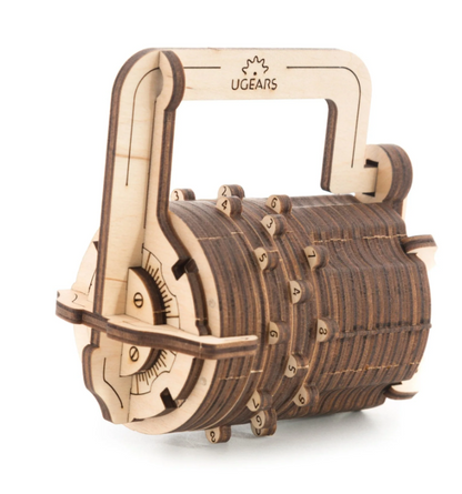 UGears Combination Lock Wooden 3D Puzzle, Model 70020