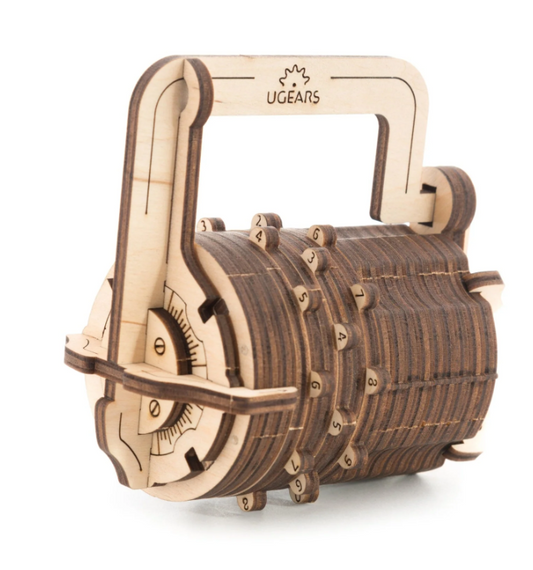 UGears Combination Lock Wooden 3D Puzzle, Model 70020