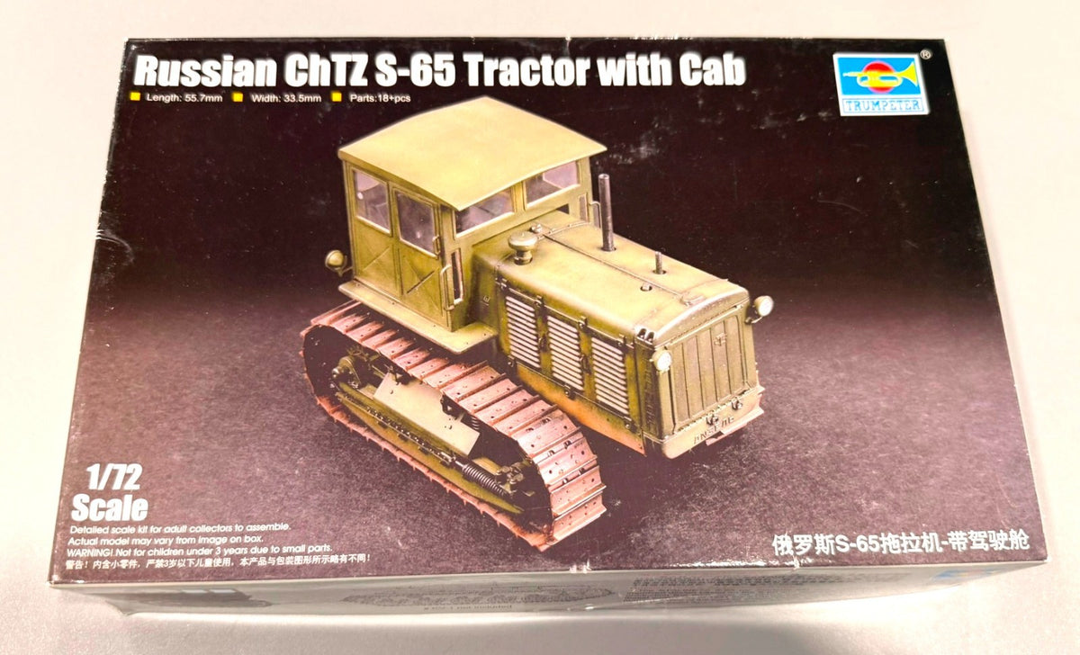 Trumpeter Russian ChTZ S-65 Tractor with Cab 1:72 Model Kit #07111