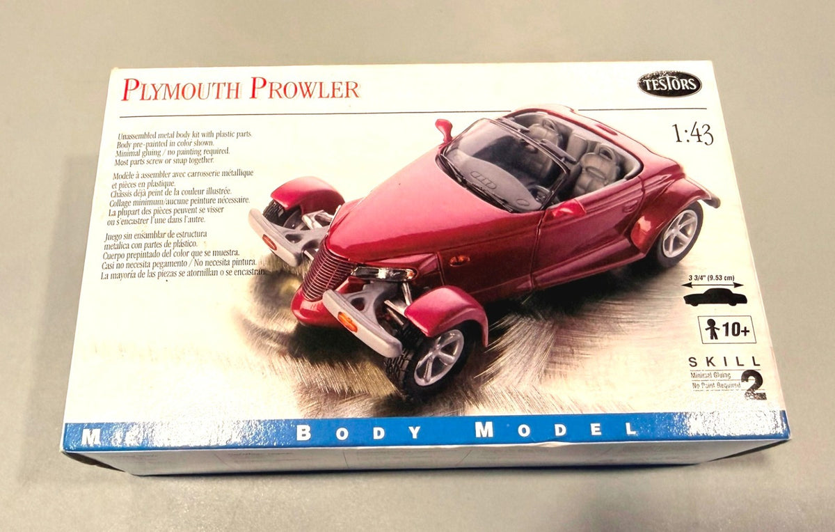 Testors 136 Plymouth Prowler 1/43 Scale Metal Body Model Kit