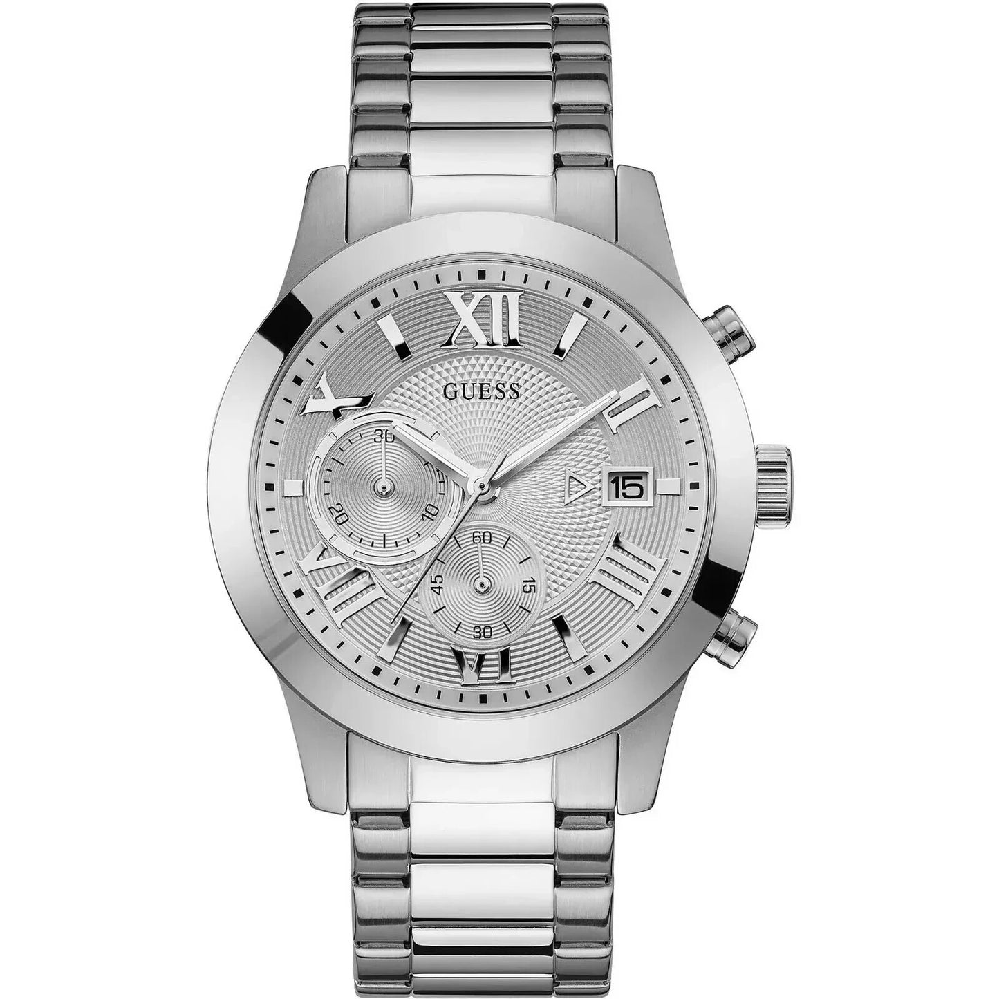 Guess Men's Classic Chronograph Silver Dial Watch - W0668G7