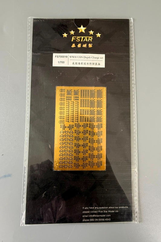 Five Star 1/700 WWII USN Depth Charge Photo Etch Set FS70018.