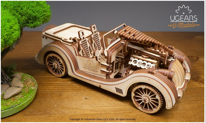 UGears Roadster VM-01 Wooden 3D Puzzle, Model 70052