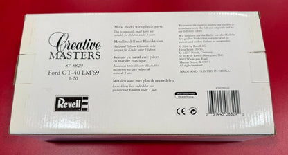 REVELL. CREATINE MASTERS. FORD GT-40 LM'69. No. 6. 87-8829.  1/20 SCALE.