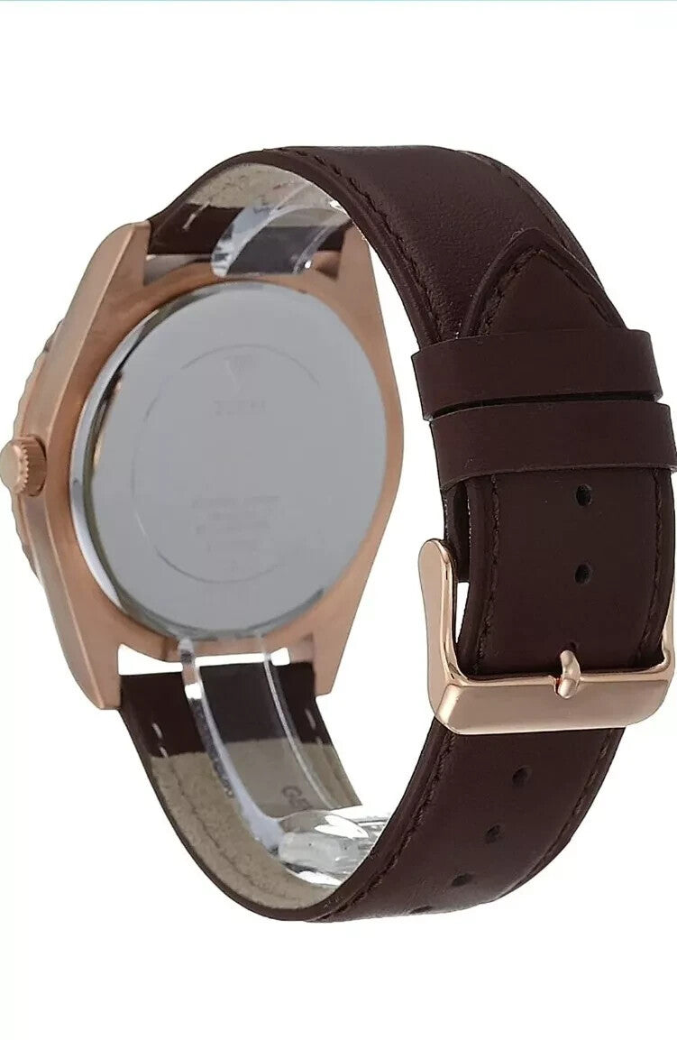 GUESS GW0353G2 42mm Stainless Steel Day-Date Watch with Coin Edge Bezel