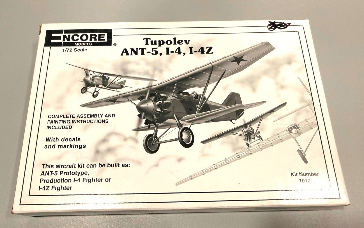 Encore Tupolev ANT-5 / I-4 / I-4Z 1:72 Scale Model Kit #1013 Soviet Aircraft