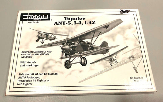 Encore Tupolev ANT-5 / I-4 / I-4Z 1:72 Scale Model Kit #1013 Soviet Aircraft