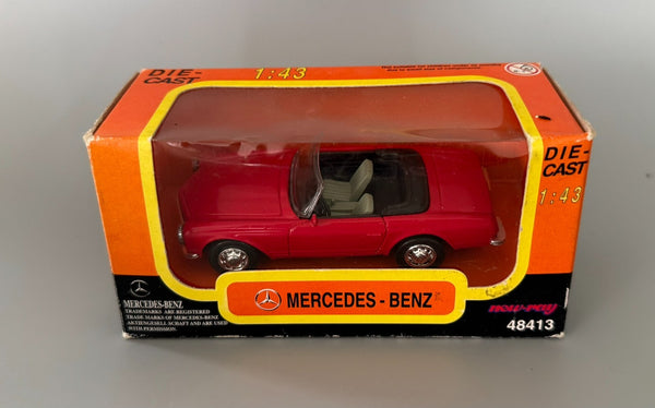 New-Ray 1997 Mercedes-Benz 230SL Red 1:43 Diecast Model Car